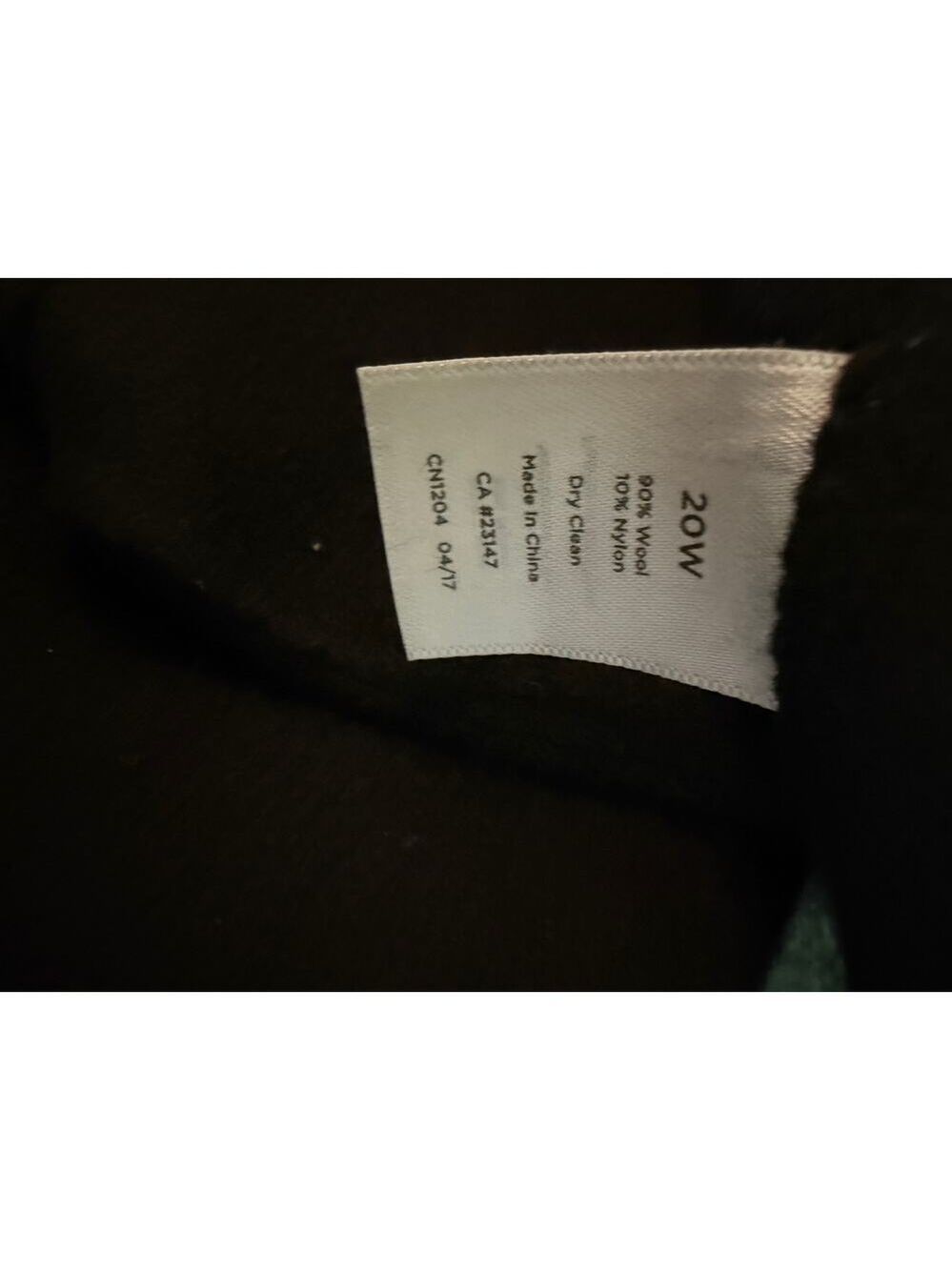 Talbots Woman Black Wool Blend Ruffle Collar Button Front Coat – Size 20W - Picture 10 of 10